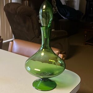 Glass vase with glass cork